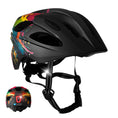 Load image into Gallery viewer, Crazy Safety Bicycle helmet Black Splash / M (54-58cm) Wild Brush children's helmet with light