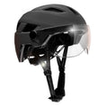 Load image into Gallery viewer, Crazy Safety Bicycle helmet Matte black / M/L (55-61cm) OAK E-Bike bicycle helmet with UV visor, LED lights, reflective straps, and Fidlock buckle