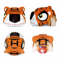 Load image into Gallery viewer, Crazy Safety Bicycle helmet Product bundle: Orange Tiger Bicycle Helmet, Lock and Tiger Bell for Children