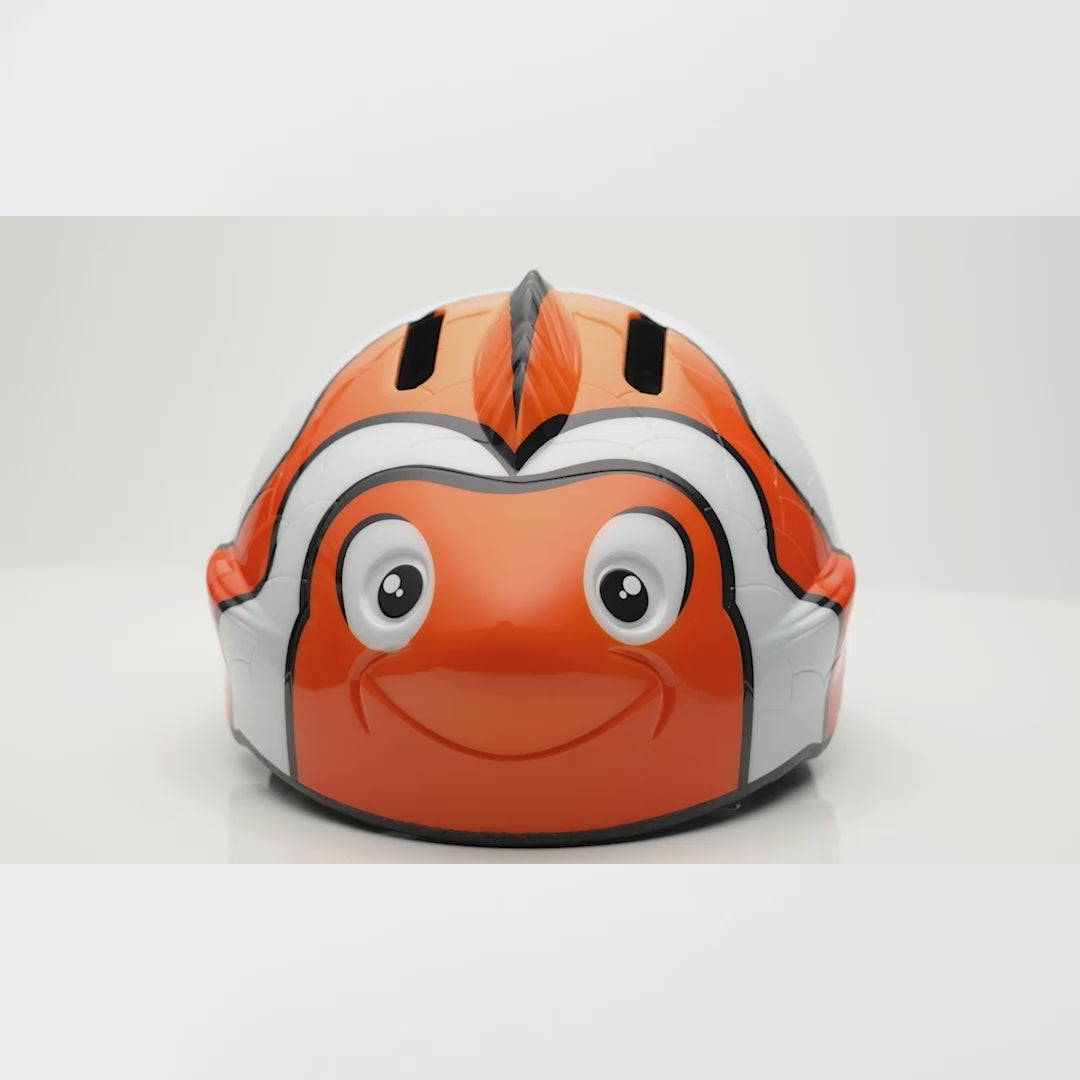 Orange Clownfish Bicycle Helmet for Children, Combining Fun, Comfort, and Reliable Safety – Crazy Safety