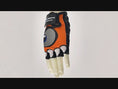 Load and play video in Gallery viewer, Orange Comfortable and Stylish Bicycle Gloves for Kids with Reflective Eye Design, Offering Safety and Fun on Every Ride
