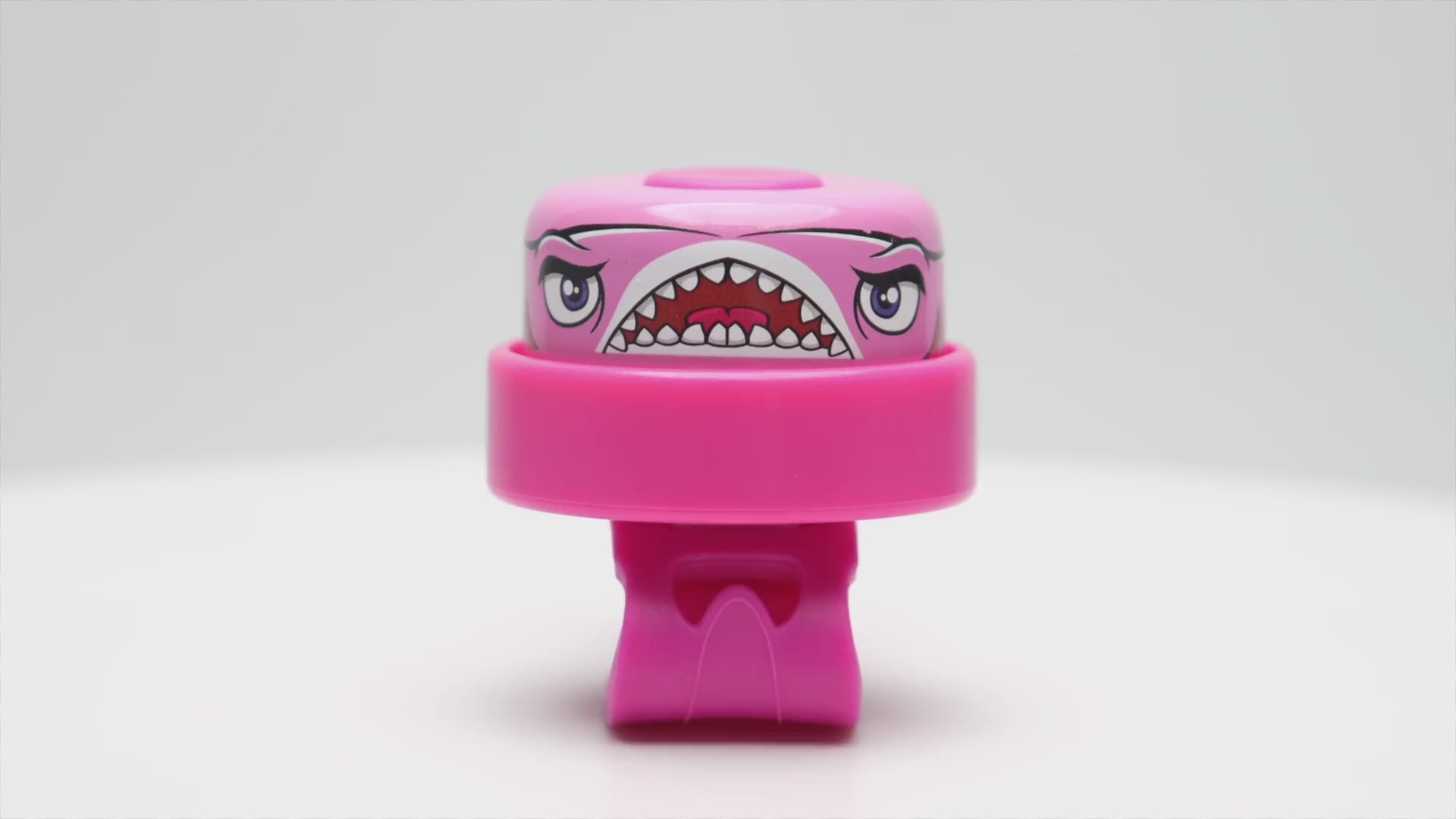 Pink Shark Fun and Colorful Bicycle Bell for Kids, Adding a Playful Touch and Extra Safety to Every Ride