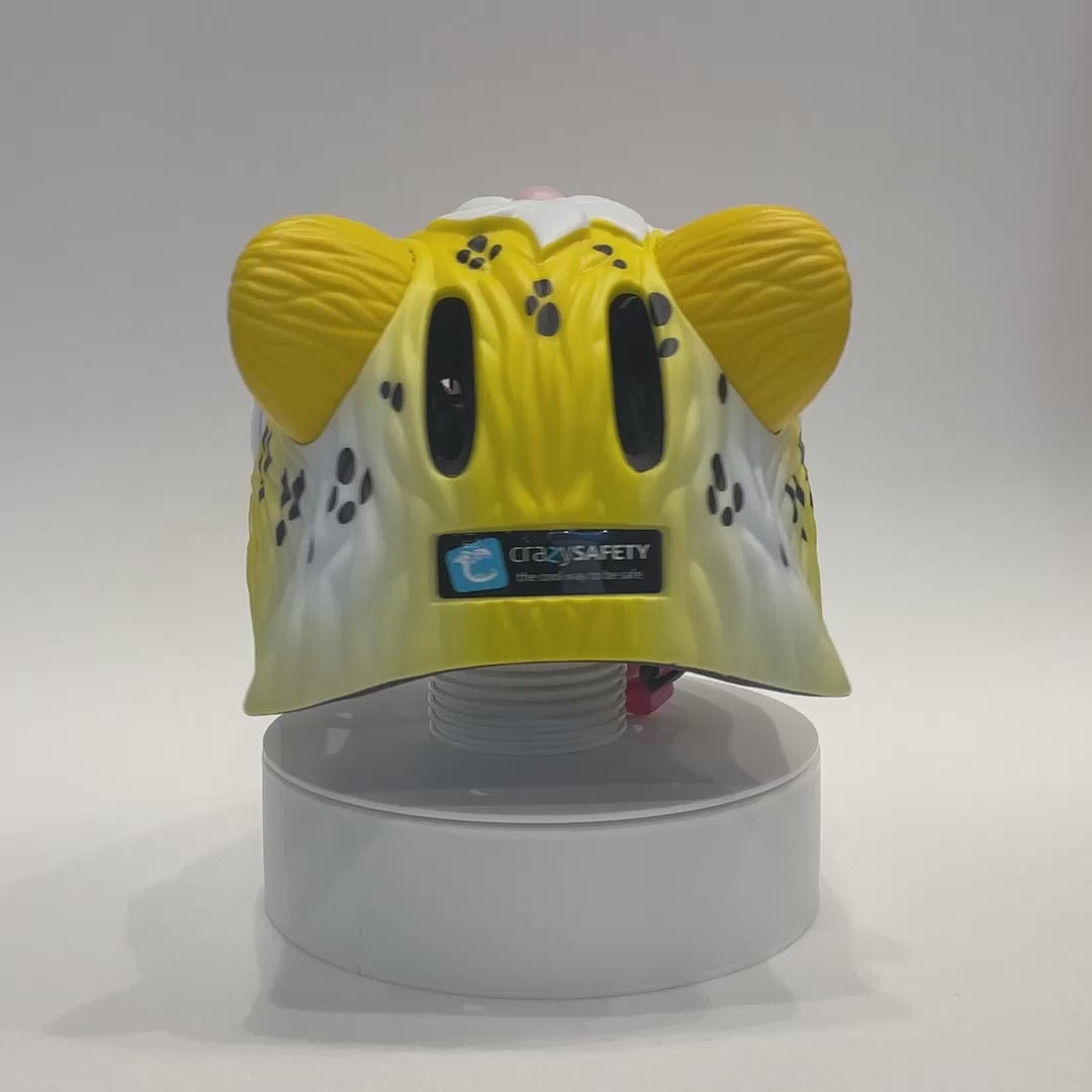Yellow Leopard Bicycle Helmet for Children, Combining Fun, Comfort, and Reliable Safety – Crazy Safety