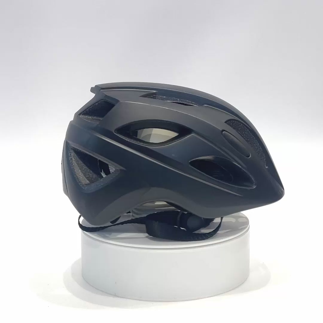 Black Crazy Safety Kids’ Bicycle Helmet Featuring a Powerful Rechargeable Rear Light, Perfect for Children Aged 6 to 12 Years