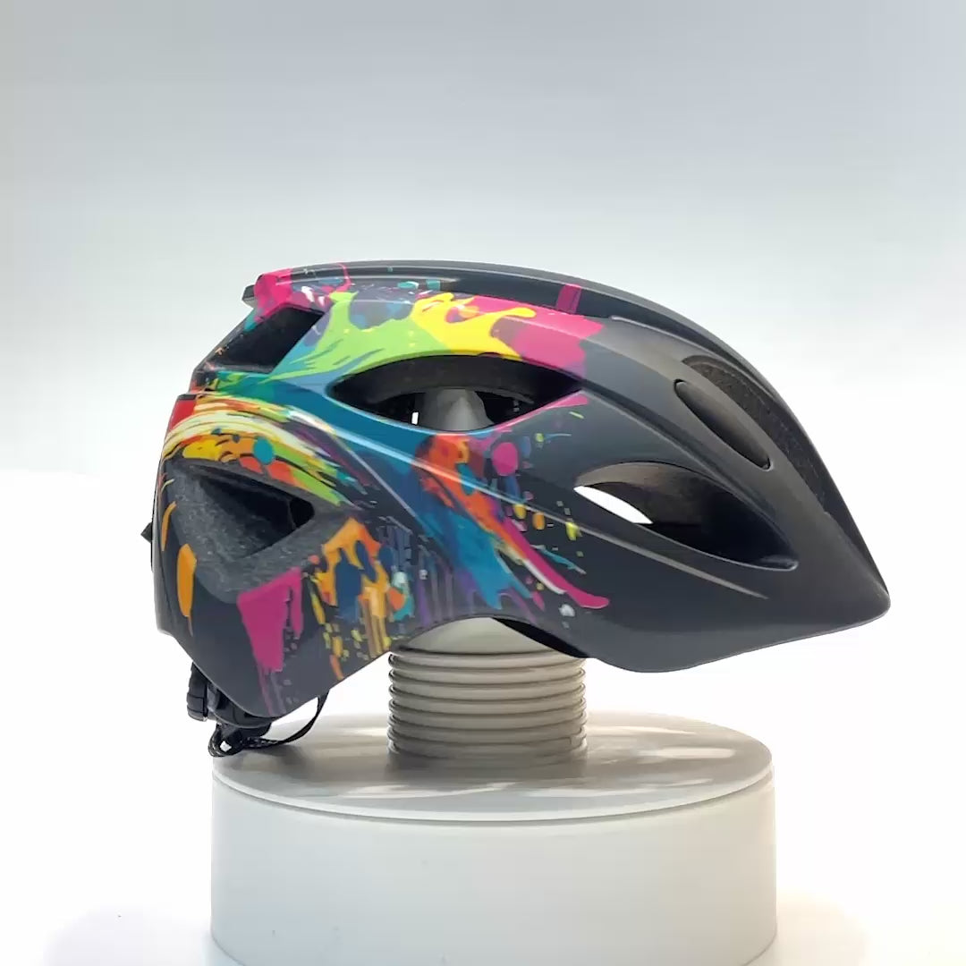 Crazy Safety Kids’ Bicycle Helmet Featuring a Powerful Rechargeable Rear Light, Perfect for Children Aged 6 to 12 Years