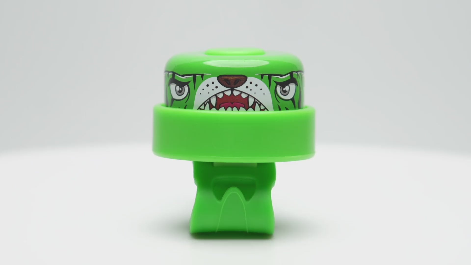 Green Tiger Fun and Colorful Bicycle Bell for Kids, Adding a Playful Touch and Extra Safety to Every Ride